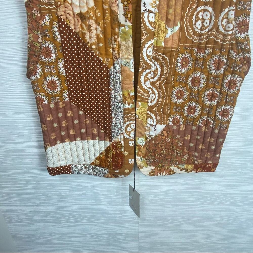 SPELL & The Gypsy Collective Cha Cha Quilted Reversible Vest Large NWTPatchwork - Picture 5 of 15